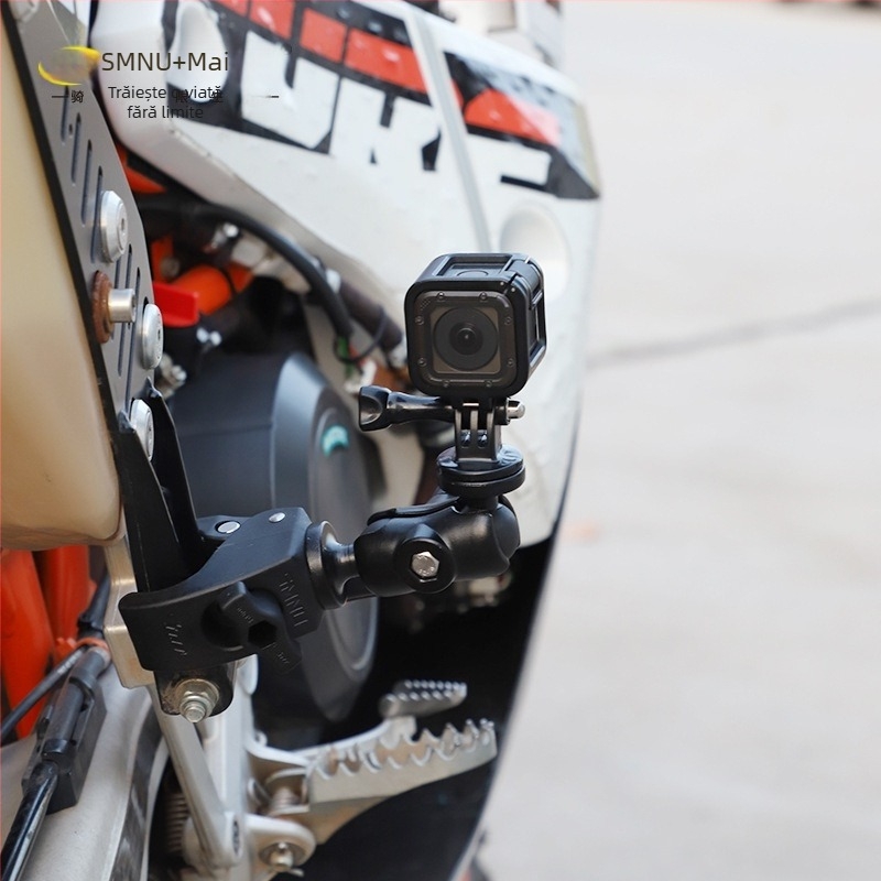 Suport fotografic, set în formă de U pentru filmări cu mai multe camere; aliaj de aluminiu; încărcare 500 g; 3 secțiuni; compatibil cu motocicletă