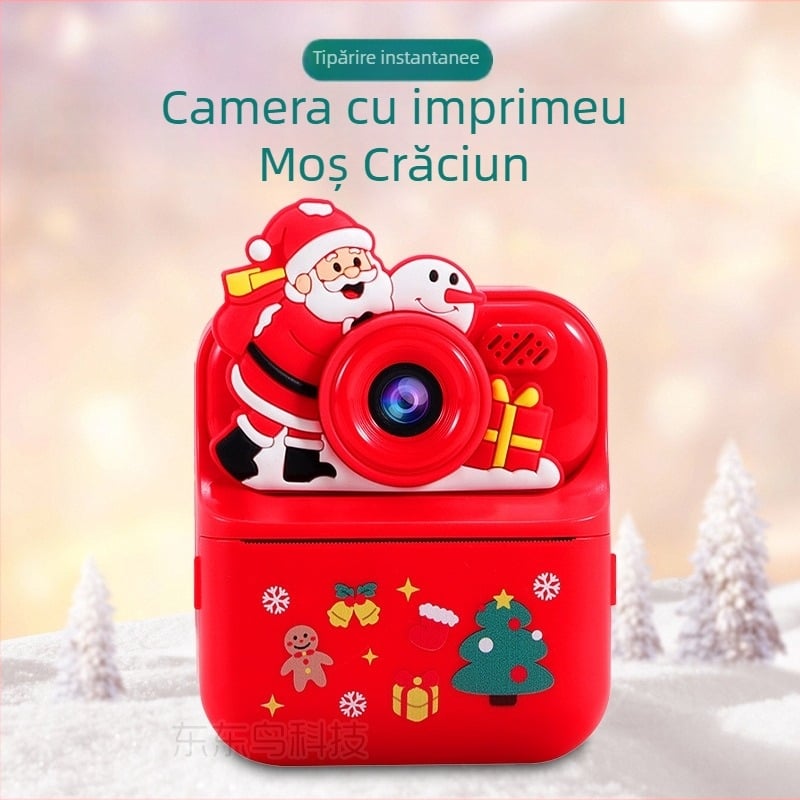 Cameră pentru copii cu imprimare instantă, model Y900, 1080P, card TF, carcasă ABS+silicone, lansare 2025