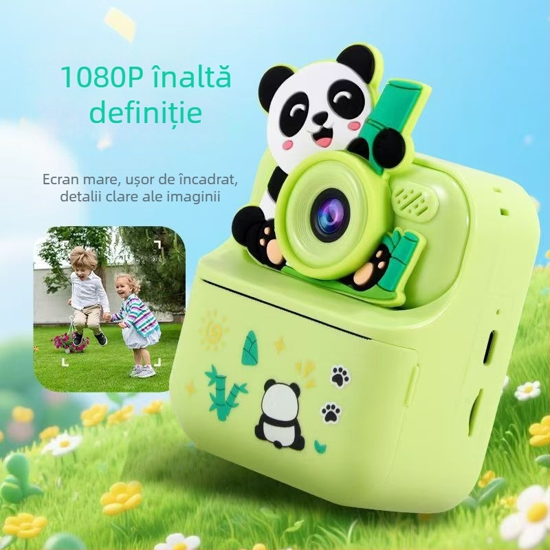 Cameră pentru copii cu imprimare instantă, model Y900, 1080P, card TF, carcasă ABS+silicone, lansare 2025