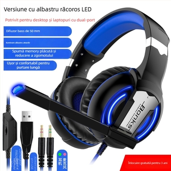 Căști de gaming cu microfon, cablu, 3,5 mm, intervalul de frecvență 20-20000 Hz, impedanță 16 Ω, sensibilitate 116 dB/mW, distorsiune 2%