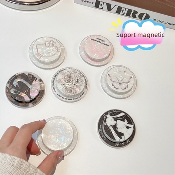 SJ-Moulding suport magnetic pentru telefon cu bază oglindă, rotire de 360°, acrilic, compatibil cu toate telefoanele mobile, model SJ-LX0085, pentru videoclipuri scurte