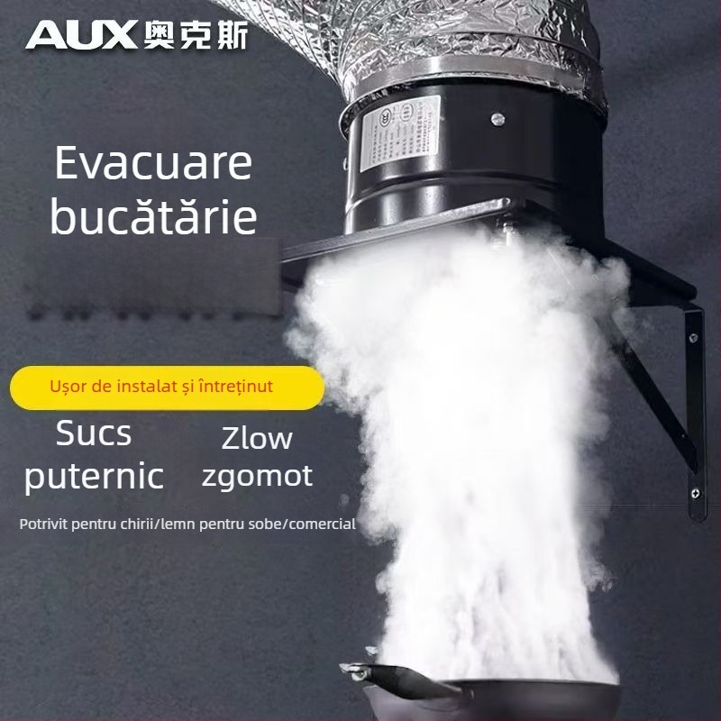 Ventilator de evacuare pentru bucătărie AUX-APK20, montaj suspendat, 220V, 85W, control mecanic