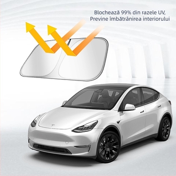 Parasolar parbriz frontal auto cu folie de aluminiu, montaj telescopic, potrivire universală, imprimare logo, personalizare