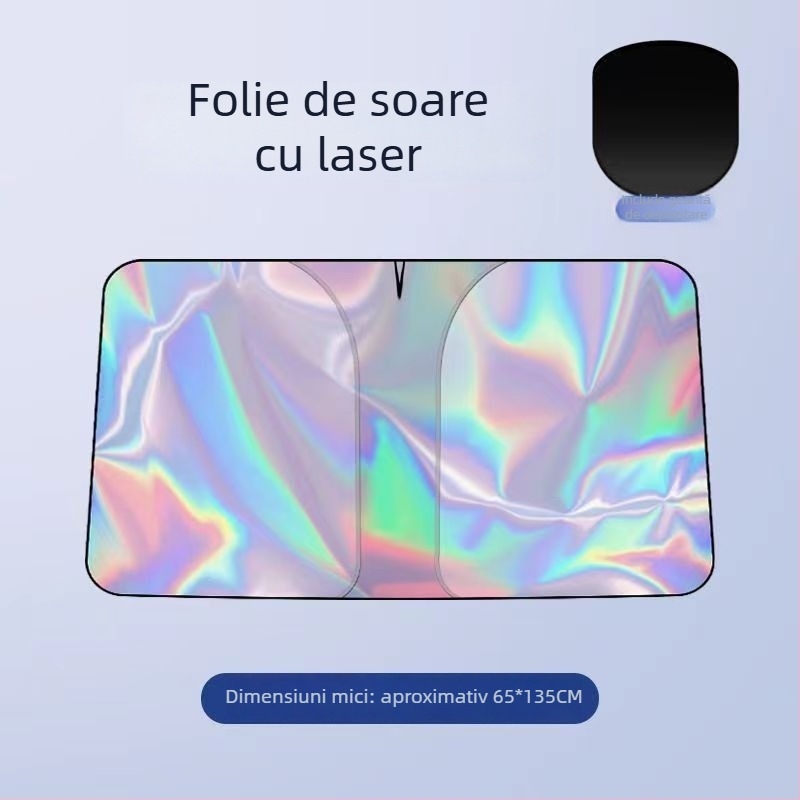 Parasolar parbriz frontal auto cu folie de aluminiu, montaj telescopic, potrivire universală, imprimare logo, personalizare