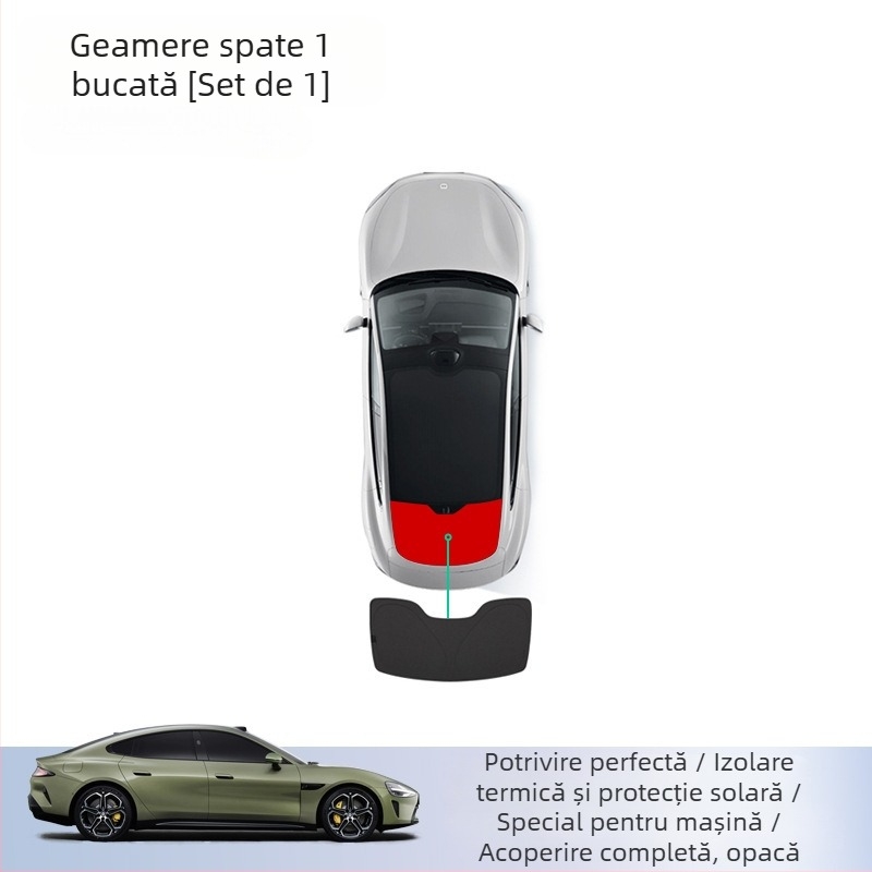 Cortină de protecție solară pentru Xiaomi SU7 - pentru parbrizul din față și geamurile laterale, silicon, montaj cu clipsuri