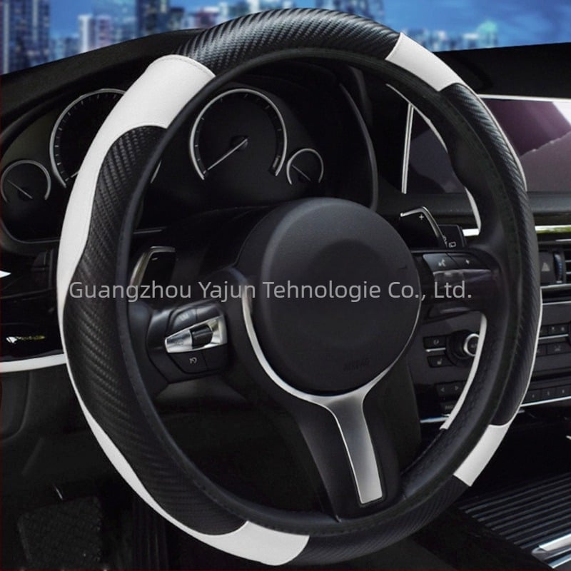 Husă pentru volan auto, suprafață din piele artificială, toate anotimpurile, montaj universal