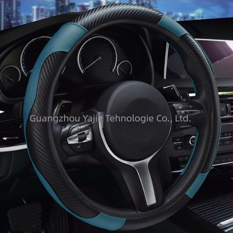 Husă pentru volan auto, suprafață din piele artificială, toate anotimpurile, montaj universal