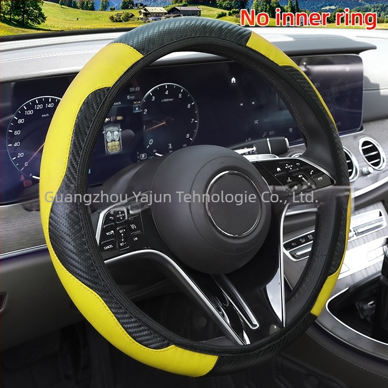 Husă pentru volan auto, suprafață din piele artificială, toate anotimpurile, montaj universal