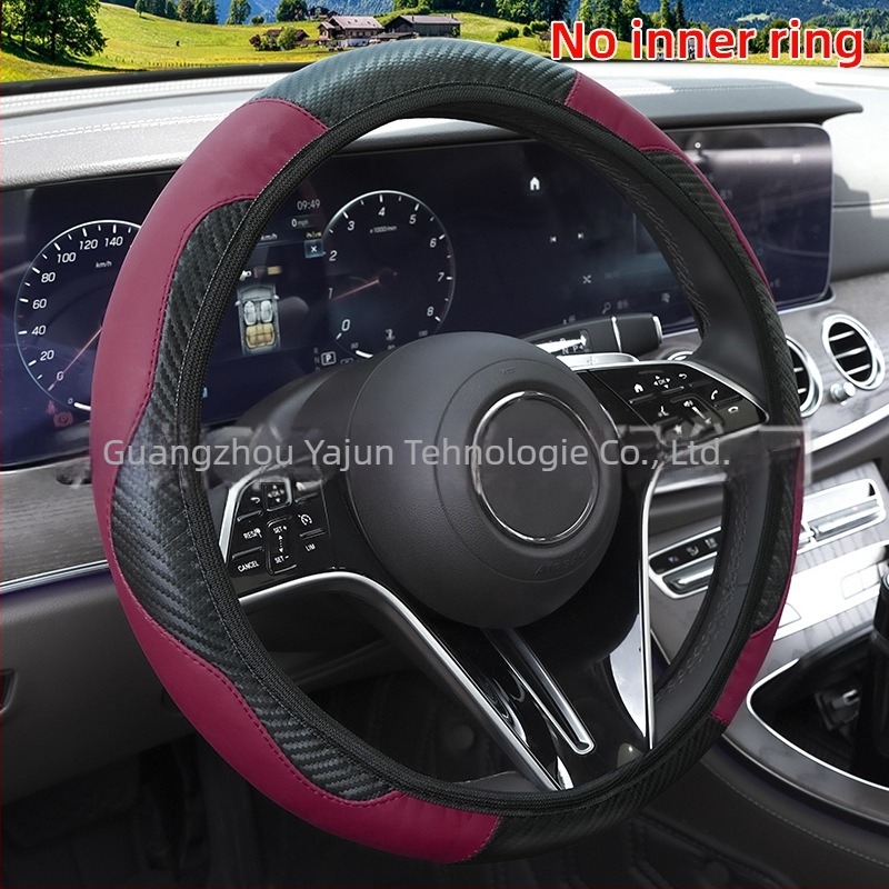 Husă pentru volan auto, suprafață din piele artificială, toate anotimpurile, montaj universal