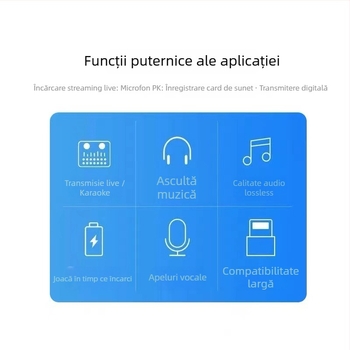 Carte de sunet OTG pentru streaming live cu DAC, USB 2.0, divizare 1:2