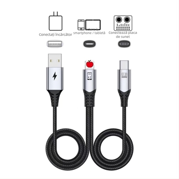 Carte de sunet OTG pentru streaming live cu DAC, USB 2.0, divizare 1:2
