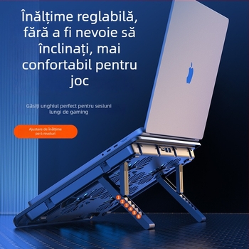Suport de răcire pentru laptop cu două ventilatoare, plasă metalică, cablu de 50 cm, greutate 0,7–1,1 kg