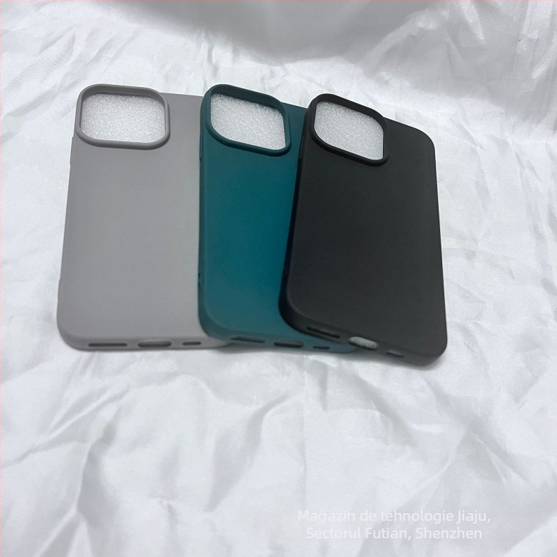 Carcasă pentru telefon din silicon, finisaj mat, design minimalist; disipare a căldurii, protecție la cădere, rezistență la uzură, anti-amprentare, compatibilă cu dispozitive Apple