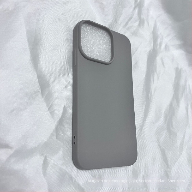 Carcasă pentru telefon din silicon, finisaj mat, design minimalist; disipare a căldurii, protecție la cădere, rezistență la uzură, anti-amprentare, compatibilă cu dispozitive Apple