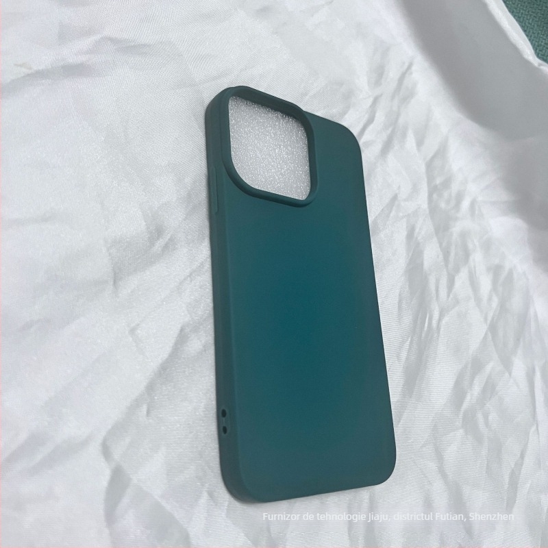 Carcasă pentru telefon din silicon, finisaj mat, design minimalist; disipare a căldurii, protecție la cădere, rezistență la uzură, anti-amprentare, compatibilă cu dispozitive Apple