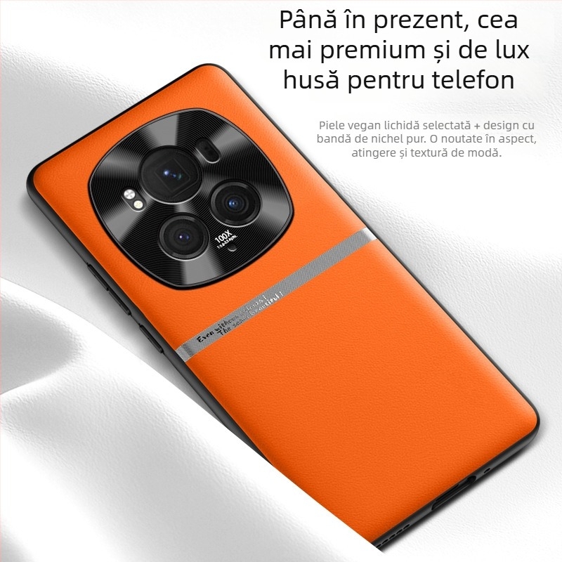 Carcasă pentru Honor Magic6 Pro – Gel de silice lichid, strat de veneer cu inserție de aur, protecție împotriva căderilor, disipare a căldurii, antiamprente