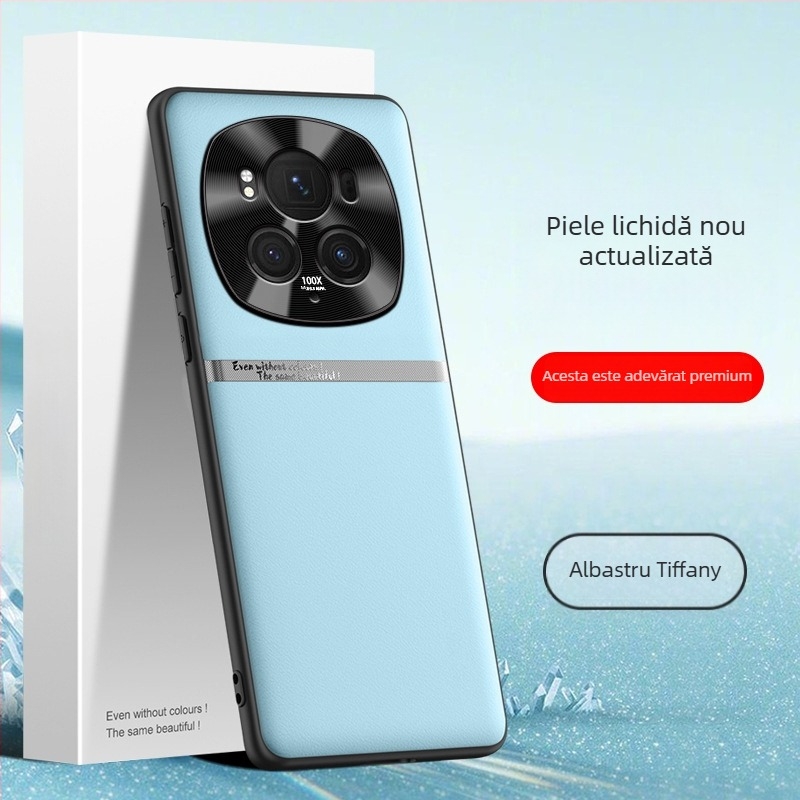 Carcasă pentru Honor Magic6 Pro – Gel de silice lichid, strat de veneer cu inserție de aur, protecție împotriva căderilor, disipare a căldurii, antiamprente