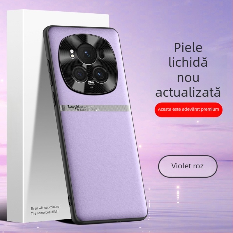 Carcasă pentru Honor Magic6 Pro – Gel de silice lichid, strat de veneer cu inserție de aur, protecție împotriva căderilor, disipare a căldurii, antiamprente