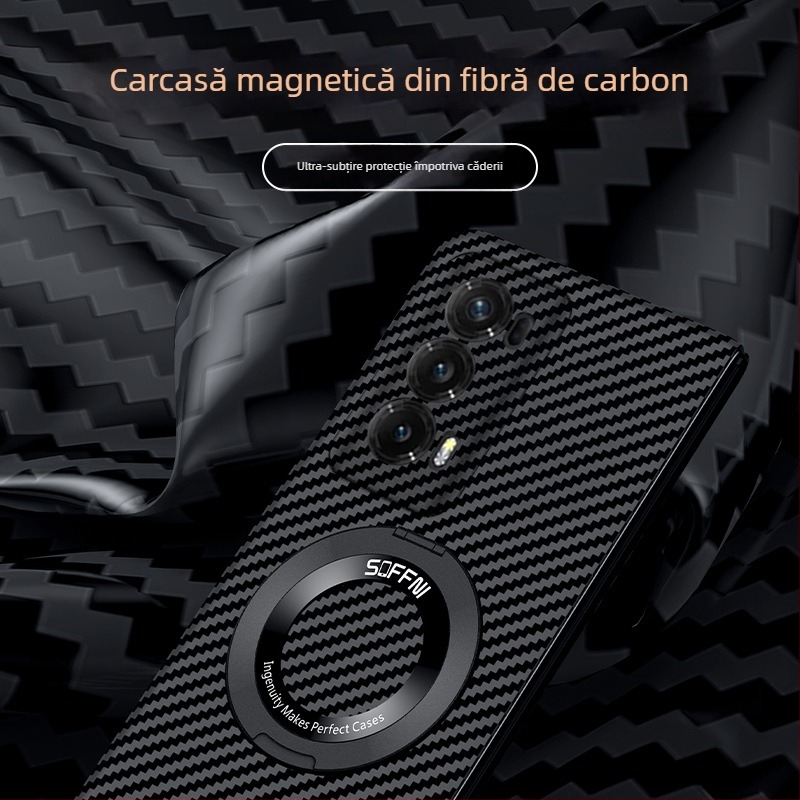 Carcasă din fibră de carbon pentru Huawei Honor MagicV2 pliabil, husă rigidă VS2, protecție completă a marginilor