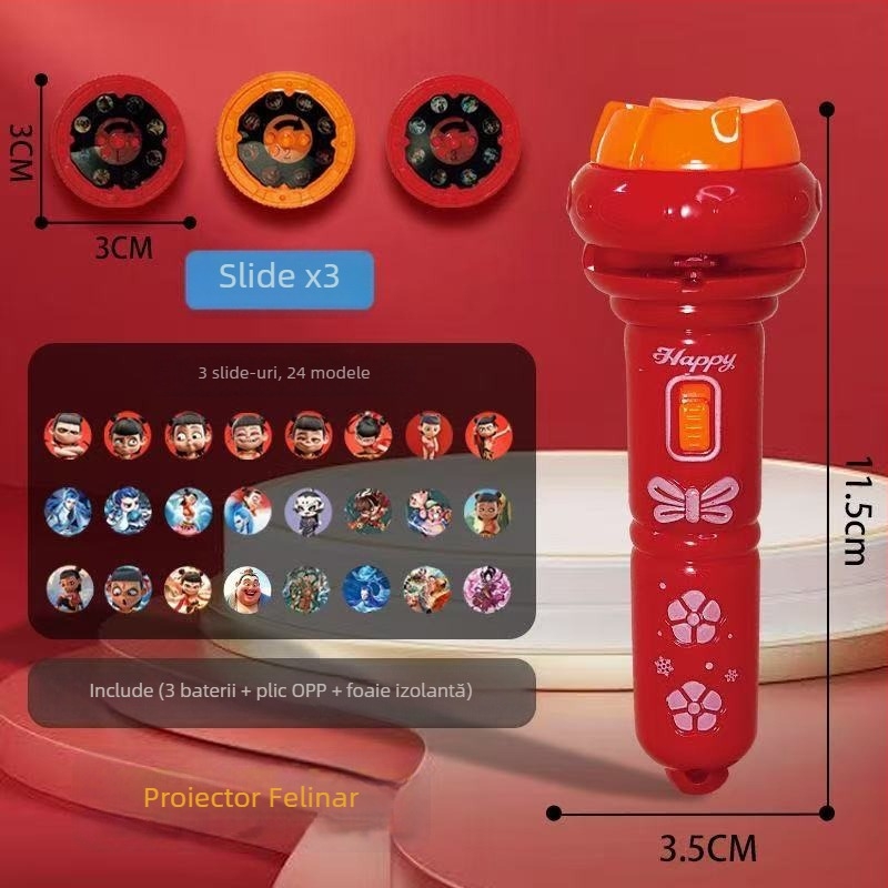 Fenar-proiector pentru copii, jucărie luminoasă cu proiecție a cerului înstelat, din plastic, educativ pentru dezvoltarea coordonării mână-ochi, destinat copiilor 4–6 ani