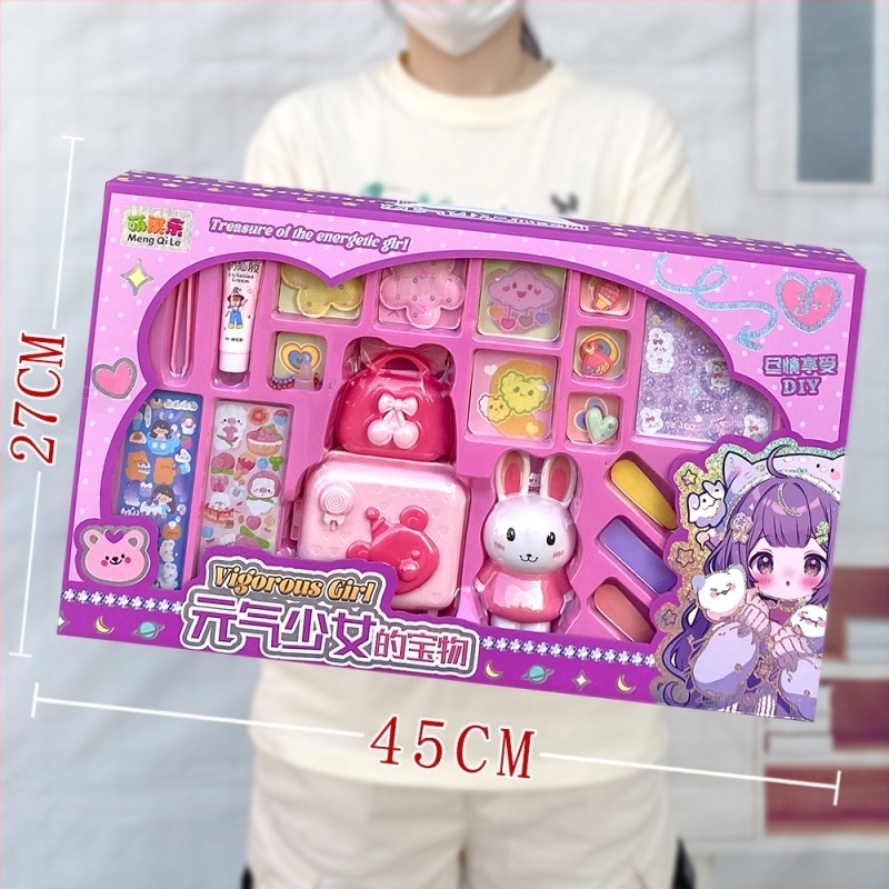 Kit DIY pentru joc de rol – cutie cadou Guka cu lipici cremă și autocolante, pictură, jucării pentru copii 4–6 ani, plastic, ambalaj cutie