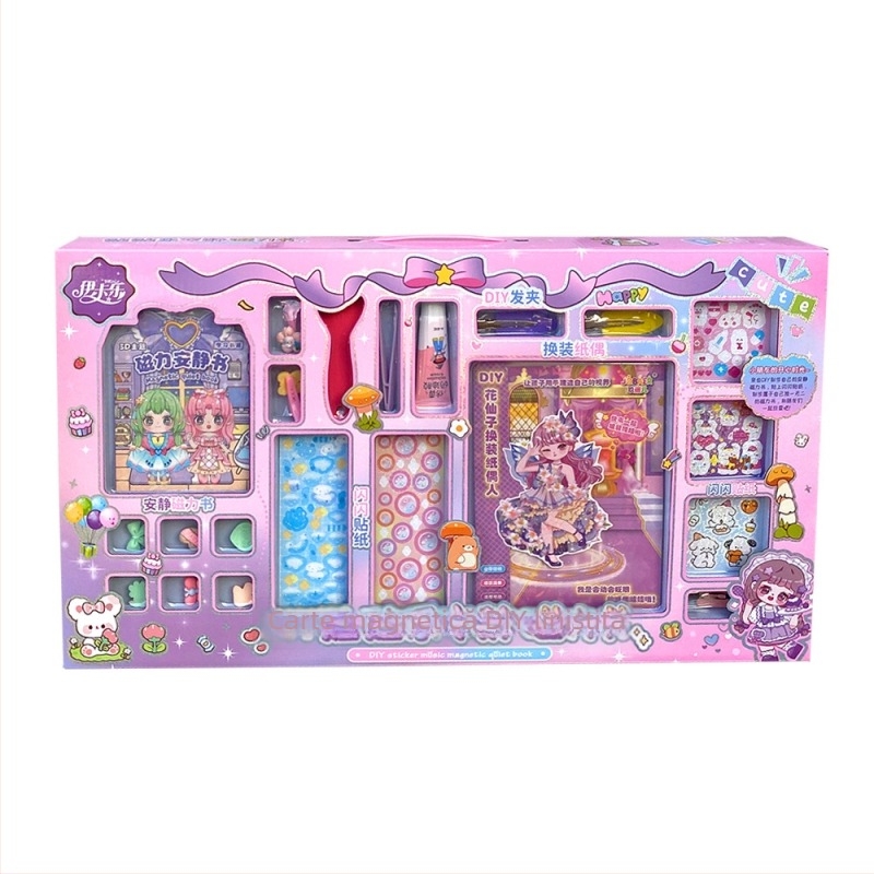 Kit DIY pentru joc de rol – cutie cadou Guka cu lipici cremă și autocolante, pictură, jucării pentru copii 4–6 ani, plastic, ambalaj cutie