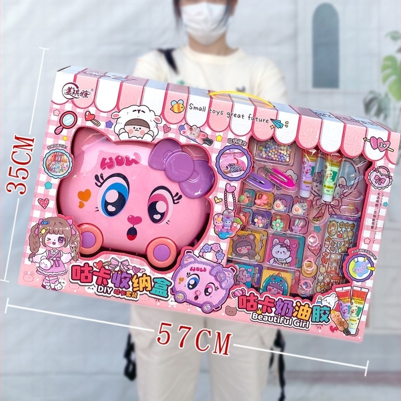 Kit DIY pentru joc de rol – cutie cadou Guka cu lipici cremă și autocolante, pictură, jucării pentru copii 4–6 ani, plastic, ambalaj cutie