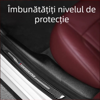 Prag ușă BMW – aspect fibră de carbon real, rezistent la zgârieturi și uzură