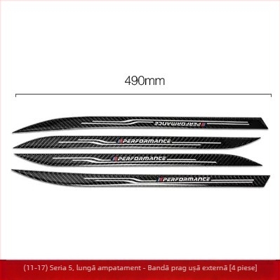 Prag ușă BMW – aspect fibră de carbon real, rezistent la zgârieturi și uzură