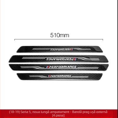 Prag ușă BMW – aspect fibră de carbon real, rezistent la zgârieturi și uzură