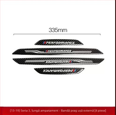 Prag ușă BMW – aspect fibră de carbon real, rezistent la zgârieturi și uzură