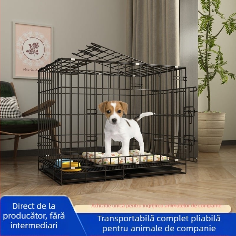 Cușcă pentru câini - din sârmă, pentru utilizare în interior și exterior (Material: sârmă; Categorie: cușcă; Destinat pentru: câini; Import: Nu; Autorizare IP: Nu)