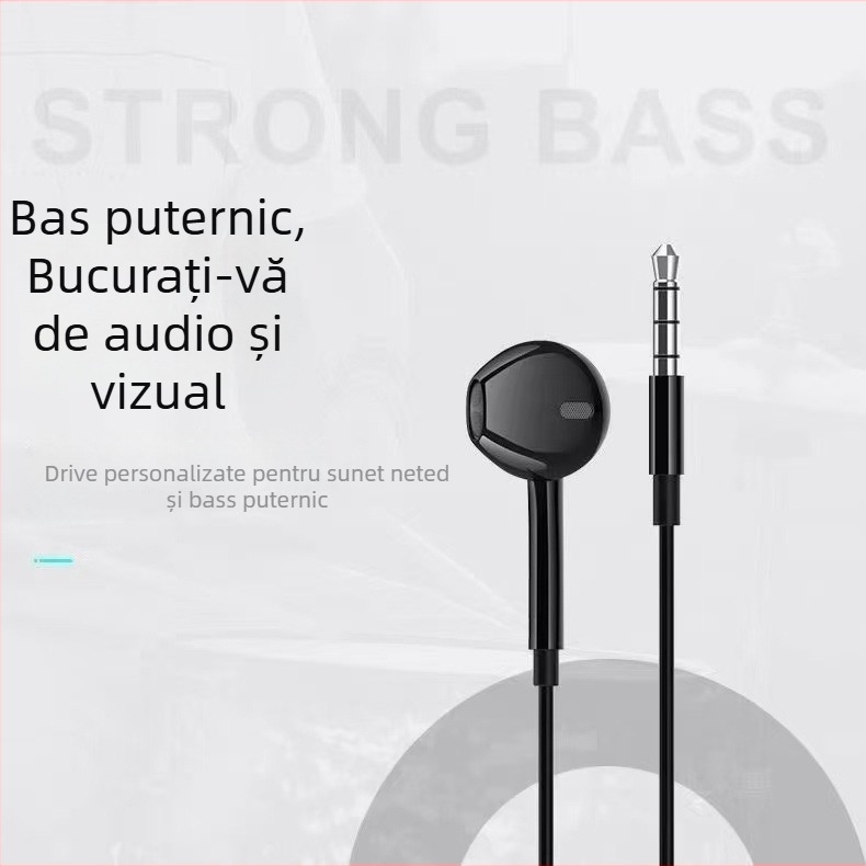 Căști cu fir in-ear, interfață Type-C, plug-and-play, driver dinamic, cablu de 1,2 m, compatibile cu iOS și Android