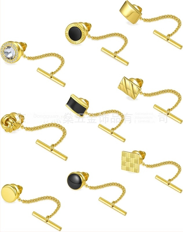 Clip cravată din cupru, design geometric, stil simplu unisex, origine Dongguan