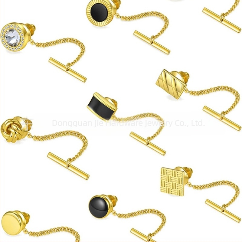 Clip cravată din cupru, design geometric, stil simplu unisex, origine Dongguan