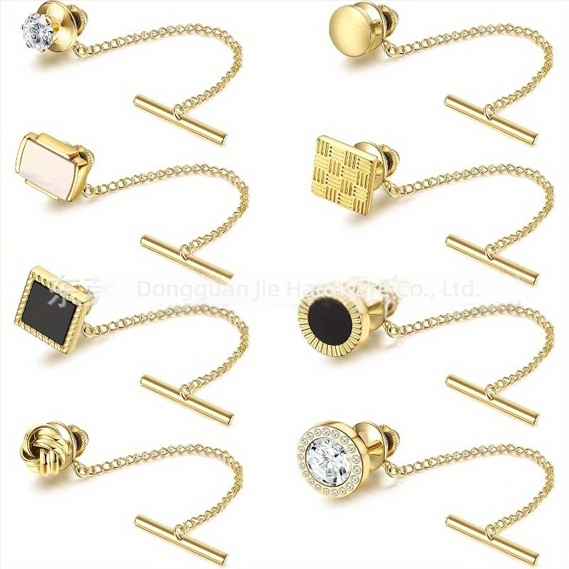 Clip cravată din cupru, design geometric, stil simplu unisex, origine Dongguan