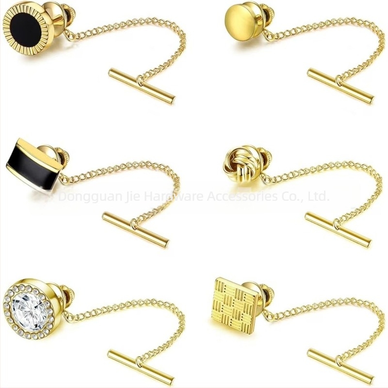 Clip cravată din cupru, design geometric, stil simplu unisex, origine Dongguan