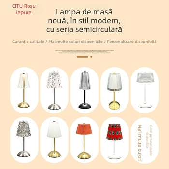 Lampă de birou, model semicerc, din metal artistic, personalizabilă, lampă pentru noptieră de dormitor