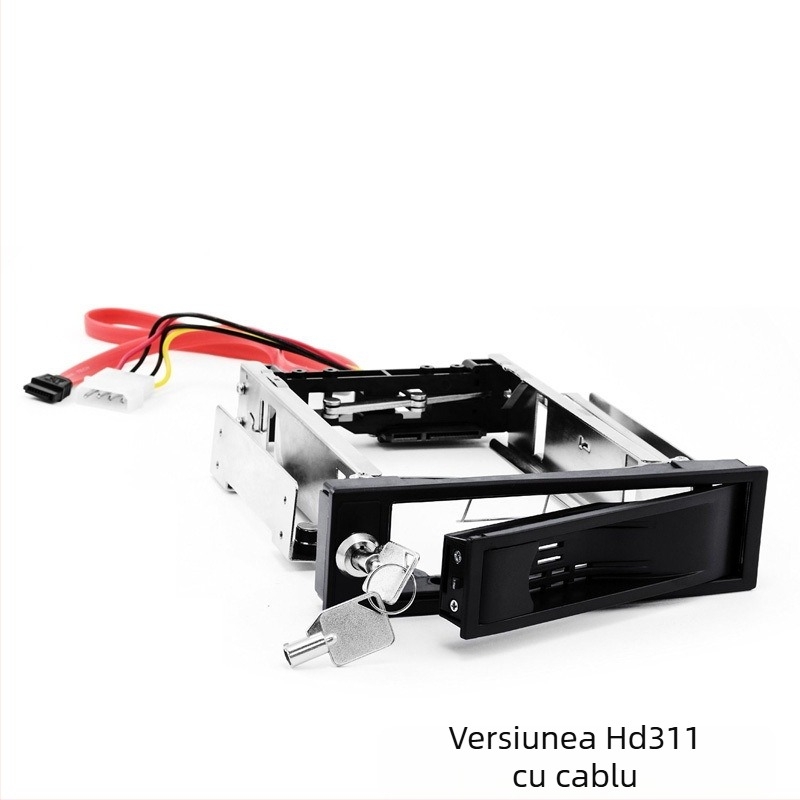 Raft de extragere pentru hard disk – montaj fără șuruburi și fără unelte, construcție metalică, model HDD314, Shuolitai SEATAY