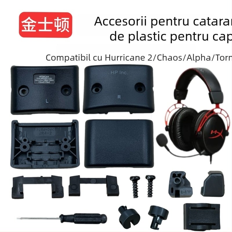 Accesorii pentru catarama benzi de cap Kingston HyperX Hurricane 2 Tomahawk Alpha Storm — compatibile cu Hurricane 2 Tomahawk Alpha Storm; montaj ușor; personalizare după model