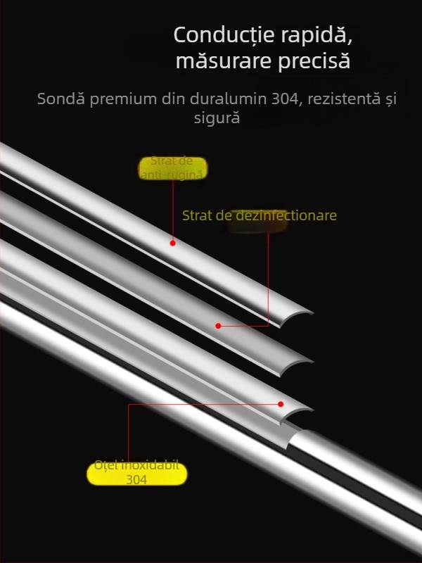 Detector termometru pentru aer condiționat auto - tester digital de temperatură cu sondă pentru conducta de aer