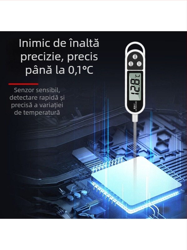 Detector termometru pentru aer condiționat auto - tester digital de temperatură cu sondă pentru conducta de aer