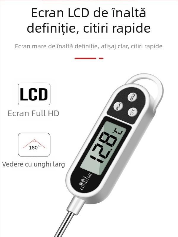 Detector termometru pentru aer condiționat auto - tester digital de temperatură cu sondă pentru conducta de aer