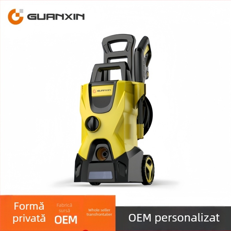 Spălător cu presiune vertical 220V, 1800W, cu perie - corp PP, motor AC, presiune maximă 65 bar, debit 4-8 L/min