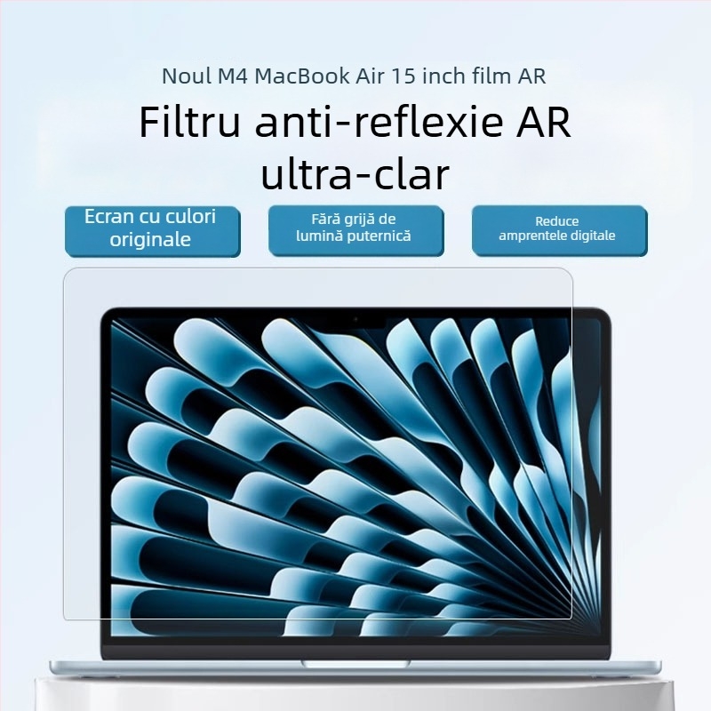 Film protector ecran MacBook cu acoperire anti-reflexie, claritate HD, acoperire electroplating, compatibil cu MacBook Air și Pro
