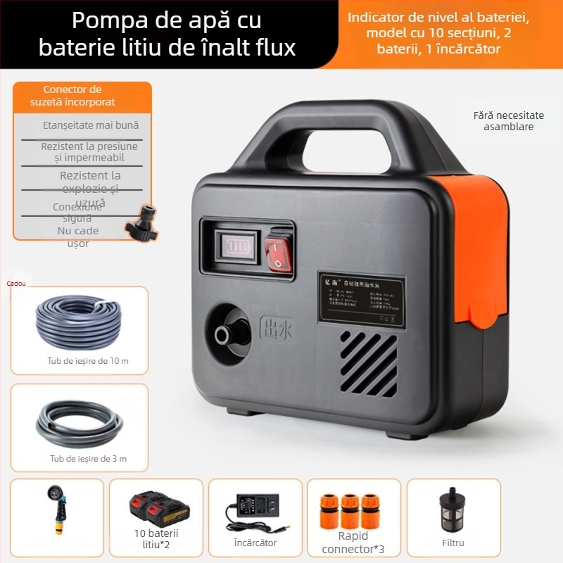 Pompa de irigare reîncărcabilă cu duză de pulverizare - Material PP - Brand Heni - pentru spații verzi publice, grădină și horticultură