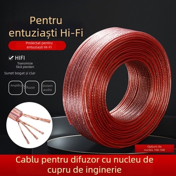 Cablu difuzoare Hongxin – nucleu de cupru, aluminiu cu acoperire de cupru, izolație PVC, destinat audio-video