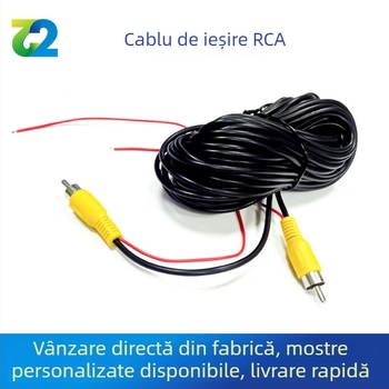 Cablu de extindere video pentru mașină cu sunet și cameră de mers înapoi, înveliș PVC, certificat RoHS, brand Two or two, compatibil cu audio și video.