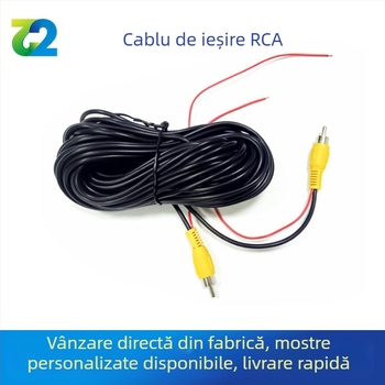 Cablu de extindere video pentru mașină cu sunet și cameră de mers înapoi, înveliș PVC, certificat RoHS, brand Two or two, compatibil cu audio și video.