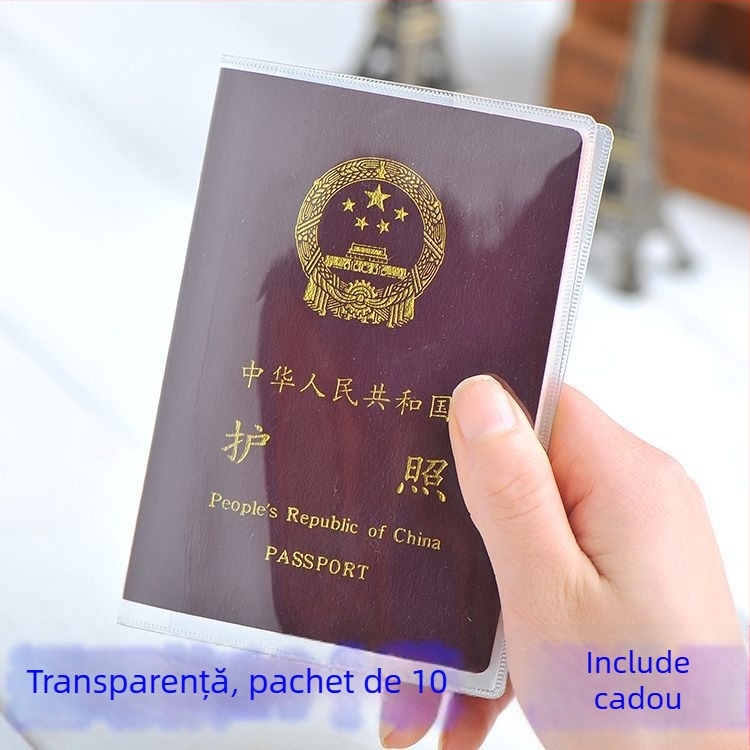 Husa de protecție pentru pașaport, PU material, pliabil, stil japonez